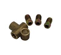 1 set 3 Way T Piece Brake Nuts SHLPDFM M10 Tee 3/16" Pipe 10mm with 3 Male Nuts Short Union