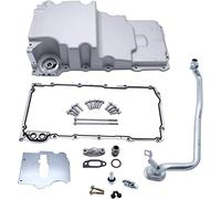 1 Set 302-2 Engine Oil Pan Aluminum,Satin LS Swap Retrofit Rear Sump Low Profile Oil Pan Conversion Kit Fits for