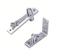 1 Set 360 Degree Rotate Stainless Steel Hidden Door Hinge Kit Heavy-Duty Pivot for Wooden Door/Secret Doors/Bookshelf Hardware Accessories(B Style-1 Set)