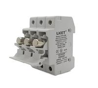 1 Set 3P 10/20A Solar Fuse Holder High Voltage 1000V DC Wire Fusible 10x38 GPV, in Fuse for Solar System Protection Protected circuits (Size : 25A)