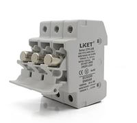 1 Set 3P Fuse Holder 1000V DC Fusible 10x38 gPV, with Fuse Holder for Solar System Protection Protected circuits (Size : 3A)