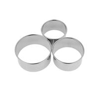 (1 set) 3pc Stainless Steel Cutter Dumplings Mold Round Cookie Pastry Wrapper Maker Device Dough Pancake Cutting Tool Kitchen Accessory