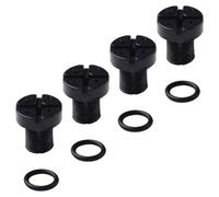 1 Set 4 Pcs Vent Screw Plug Coolant Expansion Tank Bleeder Screw Radiator Drain Screw with O-ring Washer for Radiator Air Overflow System