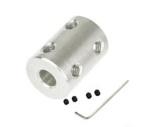 1 Set 45 Steel Motor Shaft Coupling Connector Sleeve with 4 Screws and Wrench for Secure Fixing in Mechanical Transmission and Applications (6mm-6mm)