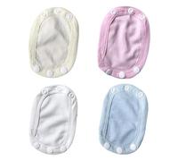 1 Set 4pcs Compatible Crotch Fastener Extender Cotton Baby Bodysuit Extension Adjustable Length for Infant Clothing Cloth Diaper Extender