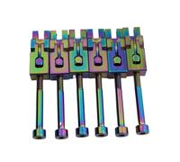 1 Set 6 Strings Electric Guitar Bridge Steel Saddle For FR for Tre-molo System Bridge Chameleon rainbow