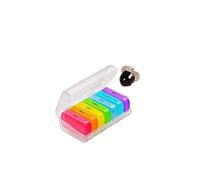 1 Set 7 Days Weekly Pill Case Pillbox Medicine Tablet Box Portable Travel Drugs Storage Organizer Secret Compartments(Transparent Color)