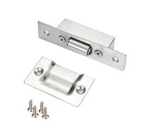 1 Set Adjustable Silent Roller Catch, Heavy Duty Door Ball Catch with Strike Plate for Closet Door, Silvery