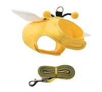1 Set Adorable Bees Mesh Vest Harness and Leash for Dogs Lightweight Durable Pet Leash with Creative Design for Daily Walks and Outdoor Adventures