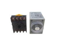 1 Set AH3-3 Power On Delay Time Relay 8 Pin 30s 60s 3min Delay Timer + PF083A Socket Base 12VDC 24VDC 110VAC 220VAC(30s,12VDC)