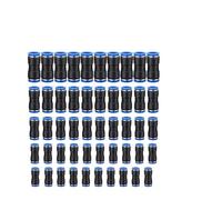 1 Set Air Straight Pneumatic Fittings PU Water Pipes Quick Release Connector PU-4-6-8-10mm Hose Couplings CZAOINCU(B kit (60pcs))