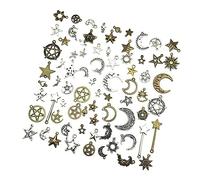 1 Set Alloy Pendant Charms for DIY Jewelry Making Star Moon Design Accessories for Necklaces Bracelets for Holiday Party Crafts