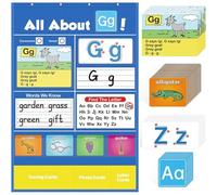 1 Set Alphabet Learning Pocket Chart, Creative Alphabet Pocket Chart, Letter Recognition Tool, Interactive Aid for Homeschool, Preschool, Kindergarten Letter of the Day