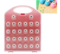 1 Set Alphabet Paper Punch Set for Classroom Assortment Letter Shape Punches for DIY Crafting Scrapbooking and Teaching Projects, 2024 Alphabet Paper Punches (Pink)