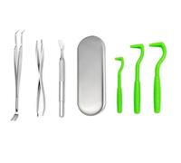 1 Set and 3Pcs RemoverTick Remover Tools for Dogs, Tick Removal Tool(With Tick Removal Tweezers & Sharp Rake & Box), for Humans, Cats & Dogs.