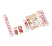 1 Set Animal Stationery Set Sharpener Kids School Learning Gift Box Eraser Ruler Sticky Notes School Party Supplies