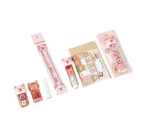 1 Set Animal Stationery Set Sharpener Ruler Eraser Correction Tape Sticky Notes Learning Gift Box School Supplies
