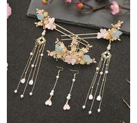 1 Set Antique Headwear Hairpin Tassel Step Shake Pan Hair Super Immortal Beauty Antique Hair Accessories