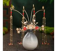 1 Set Antique Headwear Hairpin Tassel Step Shake Pan Hair Super Immortal Beauty Antique Hair Accessories