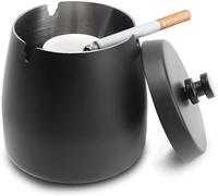 1 Set Ashtray Stainless Steel with Lid Heavy Ashtray with Cigarette Lid Large Wind Ashtray Outdoor Ashtray Suitable for Indoor and Outdoor Use