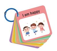 1 Set Autism Communication Emotionaller Expression Cards 2.95 X 2.95 inch Non Verbal Support Tools Speech Delay Visual Aids Special Needs Language Learning Cue Cards of Education