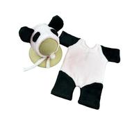 1 Set Baby Photography Panda Suit Breathable Polyester Fabric Romper with Matching Hat for Infants and Toddler Infant Costume for Photography