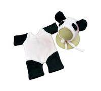 1 Set Baby Photography Panda Suit Breathable Polyester Fabric Romper with Matching Hat for Infants and Toddler Baby Photography Panda Costume
