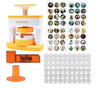 1 Set Badge Maker for Kids DIY Round Button Maker with 48 Sticker and 48 Button Parts Cute Press Pin Maker Machine Gift for Girls Button Maker Machine Pin Maker Pin Maker Machine Badge Making Machine