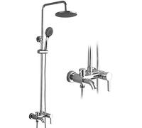 1 Set Bathroom Rainfall Shower Faucet Set Single Handle Mixer Tap with Hand Sprayer Wall Mounted Bath Shower Sets,F2416
