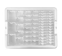 1 Set Bead Storage Solutions Includes 50 Clear Removable Bead Storage Containers with Snap Shut Lid, Plastic Organizer Box for Nail Art Rhinestone Jewelry