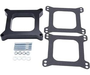 1 SET Black Carb spacers 2" Tall Open Phenolic Carburetor Spacer Compatible with Holley 4150/4160 4bbl. SBC BBC Carb
