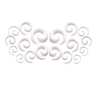 1 SET Black Crescent Acrylic Spiral Snail Tapers Plugs Tunnel Ear Stretcher Expander Gauges Stretching Swirl Ears Tunnels Kit Twist Plug Body Piercing Jewelry Women 1.6 2 2.5 3 4 5 6 8 10 mm