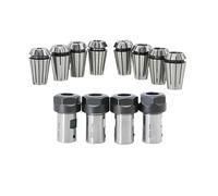 1 Set C25 ER20 8/10/12/14/15/16/19mm Motor Shaft Engraving Machine Tool Holder+12/15/20pcs Collet Chuck ER Tool Holder Spindle(A Type Nut,ER20-16mm (20PCS))