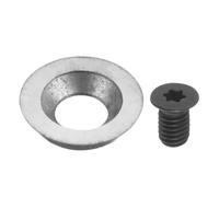 1 Set Carbide Replacement Insert Cutter with Screw, 30 Degree Turning Round Blade for DIY Woodworking(15x2.5mm)