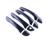 1 Set Carbon Fiber Style Black Car Side Door Handle Cover Trim Decor KIt ABS,Fit for Hyundai Accent Sedan 2018 2019 2020 2021