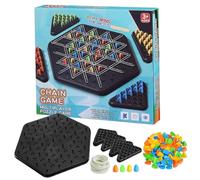 1 Set Chain Triangle Chess Game Strategic Multiplayer Iq Game for Family Fun for Players Enhances Communication and Cognitive Skills