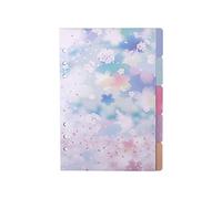 1 Set Cherry Blossoms A5 A6 Binder Index Dividers Plastic Insertable Tab Translucent for 6-Ring Planner Cards Notebook Travel Diary Journal
