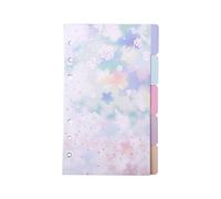 1 Set Cherry Blossoms A5 A6 Binder Index Dividers Plastic Insertable Tab Translucent for 6-Ring Planner Cards Notebook Travel Diary Journal