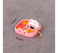 1 Set Children's Pretend Play Toy Miniature Simulation Rice Ball Meal Playset Cute Creative Decoration Realistic Portable Bento Food Model
