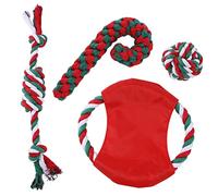 1 Set Christmas Dog Chew Toys For Puppy Aggressive Chewers Interactive Stuffed Tug Of War Boredom Pet Interactive Toys