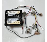 1 Set Classic & Bridge Alnico Neck Bridge Pickups With Wiring Harness Pots&3 Way Switches For Electric Guitar(Color:Zebra BK)