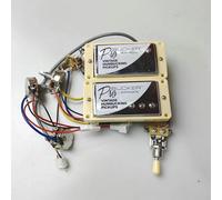 1 Set Classic & Bridge Alnico Neck Bridge Pickups With Wiring Harness Pots&3 Way Switches For Electric Guitar(Color:Chrome YE)