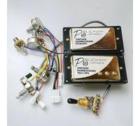1 Set Classic & Bridge Alnico Neck Bridge Pickups With Wiring Harness Pots&3 Way Switches For Electric Guitar(Color:Gold BK)