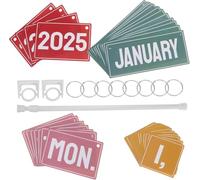 1 Set Classroom Flip Calendar Set with Holder Colorful Daily Planner and Date Cards for Teachers Engaging Educational Resource for Classroom Decor and Office Use Fashion professionals