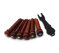 1 Set Cocobolo Wood Bridge Pins Guitar Strings Fixed Cones Guitar Strings Fixed Pins Guitar String Nails Wood Texture