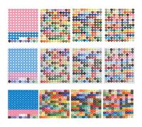 1 Set Color Number Stickers Diamond Painting Accessories Tools DMC Diamond Art Painting Color Chart for Adults (4)