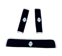 1 Set Cotton Burp Fabric Teething Bib Multifunctional Pram Strap Armrests Cover Baby Pram Drool Bib Saliva Towel Small Strengthening Cushion Pad