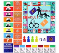 1 Set Couple Adultopoly Board Game, Couples Date Night Games Relationship Board Game Conversation Card for Adult Bedroom Games for Couples Gift