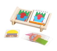 1 Set Creative Geometric Shape Spatial Imagination Intellectual Thinking Puzzle Games Kids Toy House Design Logic Game Montessori Toys
