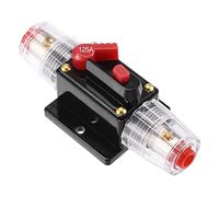 1 Set DC 12V- 48V 125Amp Car Circuit Breaker with Manual Reset Inline Automotive Fuse Holder Protector Black Red